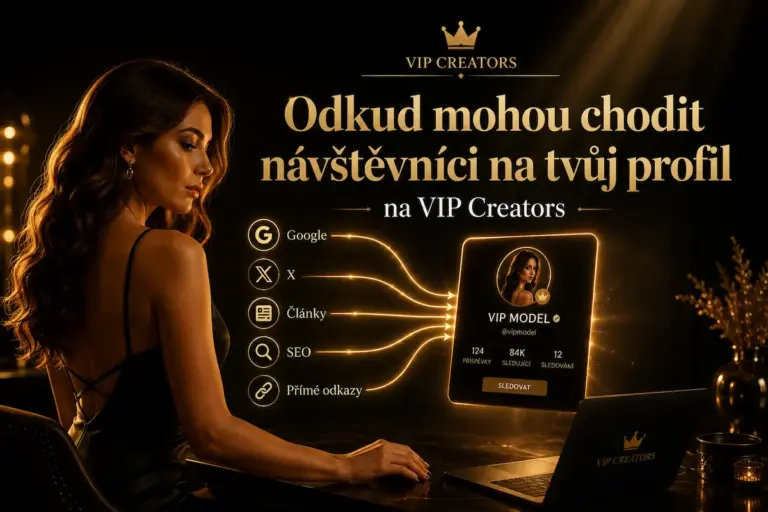 Odkud mohou chodit návštěvníci na tvůj profil na VIP Creators